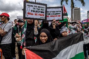 Demonstration In Solidarity With Palestine In Kuala Lumpur