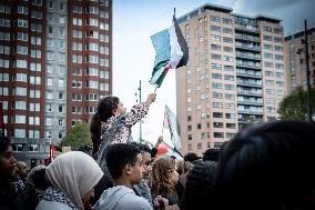 Pro Palestine Demonstration Rotterdam Netherlands