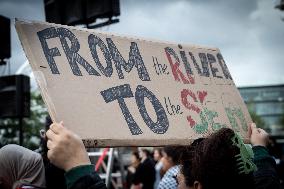 Pro Palestine Demonstration Rotterdam Netherlands