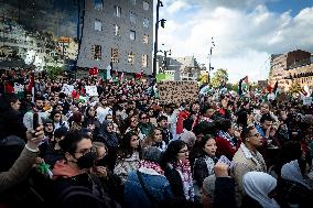 Pro Palestine Demonstration Rotterdam Netherlands