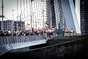 Pro Palestine Demonstration Rotterdam Netherlands