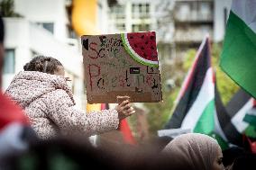 Pro Palestine Demonstration Rotterdam Netherlands