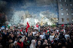 Pro Palestine Demonstration Rotterdam Netherlands