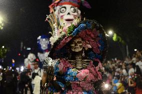 Mega Parade Of Catrinas Of Day Of The Dead  Celebration