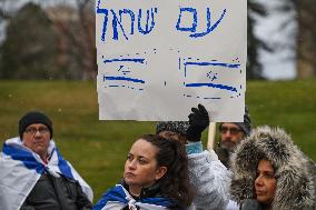 Walk For Israel Rally In Edmonton