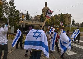 Walk For Israel Rally In Edmonton