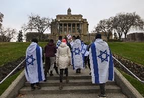 Walk For Israel Rally In Edmonton