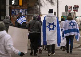 Walk For Israel Rally In Edmonton