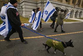 Walk For Israel Rally In Edmonton