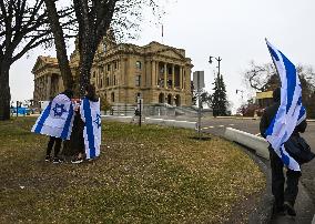 Walk For Israel Rally In Edmonton