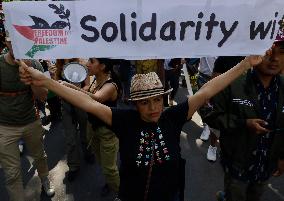 Palestinian Community In Mexico Marches Against Israel