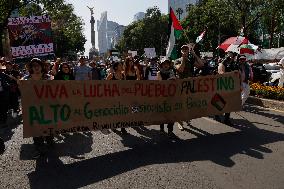 Palestinian Community In Mexico Marches Against Israel