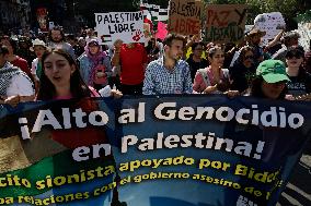 Palestinian Community In Mexico Marches Against Israel