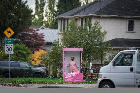 Vancouver Woman Dressed As A Barbie Doll Inside A Box - Canada