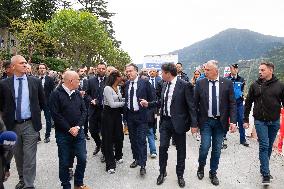 Bechu Visits La Vesubie Valley After Storm Aline - Alpes-Maritimes