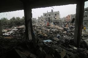 MIDEAST-GAZA-RAFAH-DESTROYED BUILDINGS