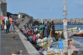 Two Canoes With 327 Migrants Arrive At El Hierro Island - Spain