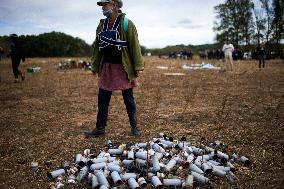 Aftermath Of The Assault Of Riot Police Against The ZAD 'La Cremade' Farm Against The A69 Highway