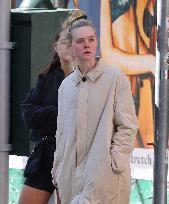 Elle Fanning Leaves Pilates Class - NYC