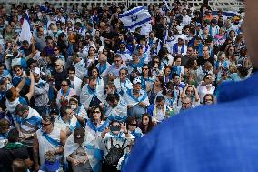Demonstration In Support Israel And Against Hamas In Sao Paulo, Brazil