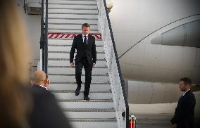 Macron Arrives In Tel Aviv