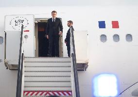 Macron Arrives In Tel Aviv
