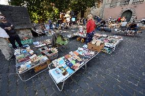 Flea book market in Lviv
