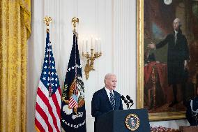 President Joe Biden Holds Ceremony For National Medal of Science and National Medal of Technology and Innovation Reciepients