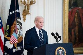 President Joe Biden Holds Ceremony For National Medal of Science and National Medal of Technology and Innovation Reciepients