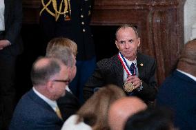 President Joe Biden Holds Ceremony For National Medal of Science and National Medal of Technology and Innovation Reciepients