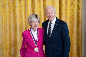 President Joe Biden Holds Ceremony For National Medal of Science and National Medal of Technology and Innovation Reciepients