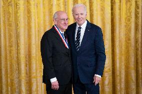 President Joe Biden Holds Ceremony For National Medal of Science and National Medal of Technology and Innovation Reciepients