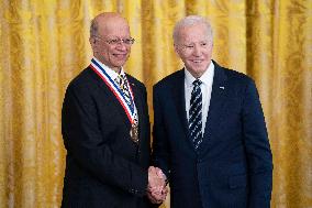 President Joe Biden Holds Ceremony For National Medal of Science and National Medal of Technology and Innovation Reciepients