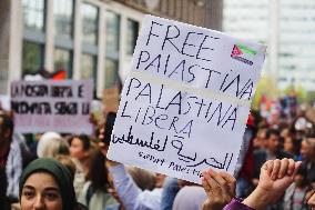 The Demonstration Of Solidarity And Support For Palestine In Milan
