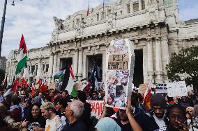 The Demonstration Of Solidarity And Support For Palestine In Milan