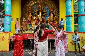 Last Day Of Durga Puja Celebration In Kolkata.