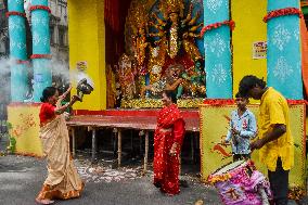 Last Day Of Durga Puja Celebration In Kolkata.