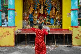 Last Day Of Durga Puja Celebration In Kolkata.