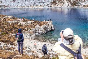 Colored Sea landscape in Ganzi