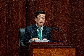 Hong Kong John Lee Announce Policy Address In Legislative Council