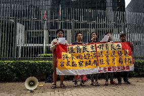 Hong Kong Protest Before John Lee Announce Policy Address