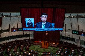 Hong Kong John Lee Announce Policy Address In Legislative Council