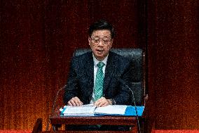 Hong Kong John Lee Announce Policy Address In Legislative Council
