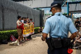 Hong Kong Protest Before John Lee Announce Policy Address