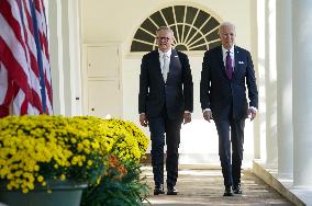 U.S. President Biden welcomes Australia’s Prime Minister Albanese at the White House in Washington