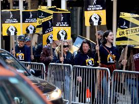 Sarah Jessica Parker at the SAG AFTRA Strike in New York