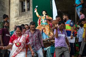 Durga Idol Immersion In Bangladesh