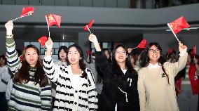 Students Celebrate Shenzhou XVII Manned Spacecraft Launch