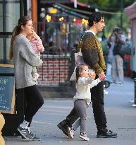 Joe Jonas With His Daughters Out - NYC