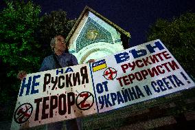 Outdoor Exhibition With Photos In Support And Solidarity For Ukraine.